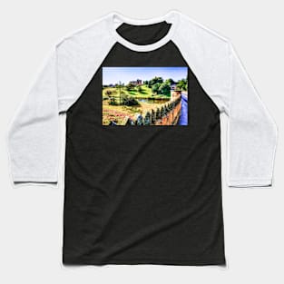 Alnwick Castle And The River Aln, Northumberland, UK Baseball T-Shirt